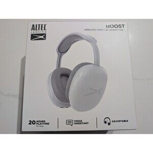 Altec Lansing BOOST Wireless Over Ear Headphones MZX3007-WHTSIL